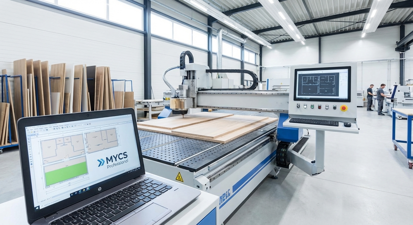 MYCS Professional CNC production floor with automated machinery